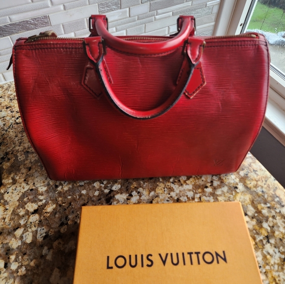 LOUIS VUITTON Handbag Epi Speedy 30 ML0911 Castilian Red Ladies - Picture 1 of 14